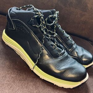 Nike chukka LunarRidge blk leather sz 9 42.5 EUR SB Skateboarding